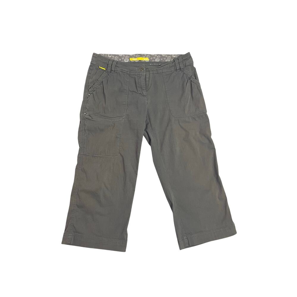 Lole Grey Low Rise Cropped Cargo Capri Pants‎ Women’s Size 8 Active Wear Workout